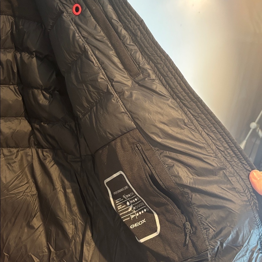 GEOX Women's black wool blend/puffer Jacket size US16 - Picture 9 of 15